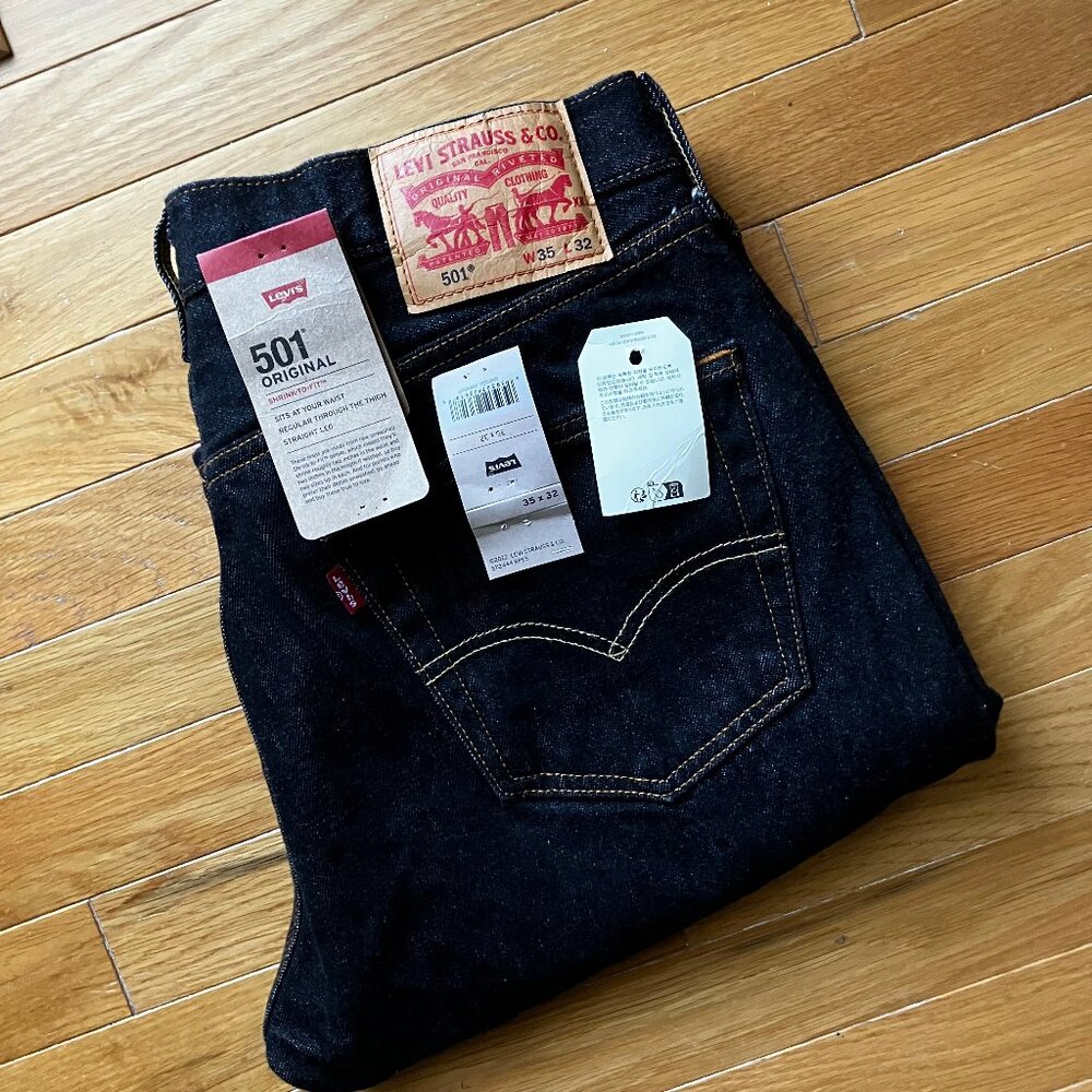 Men's Levis Shrink to Fit - Shrunk - 501 jeans 34x30